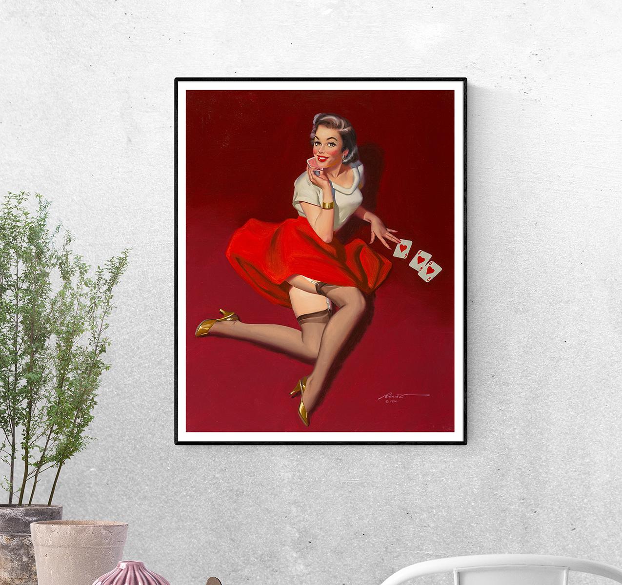 Постер Игра в карты, 1994. Дональд Раст формат А-0 (pin_up1740007_Poster)