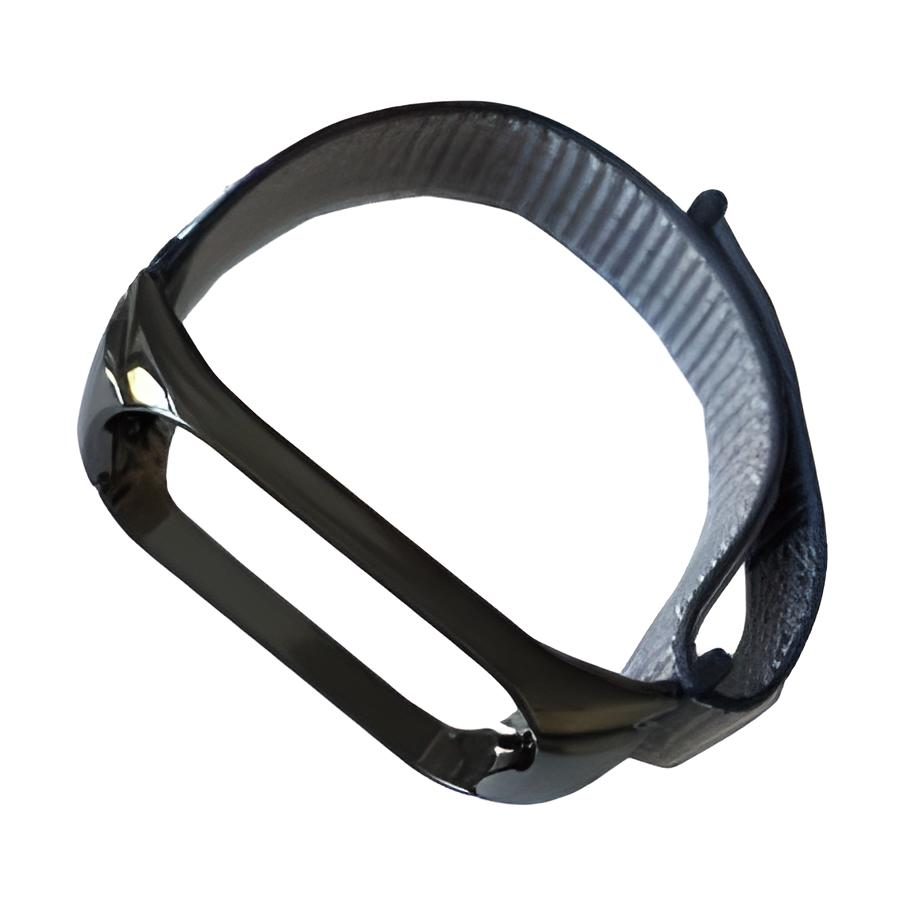 Ремешок для фитнес браслета Xiaomi Mi Band 3 4 Nylon Sport Dark Blue/Grey