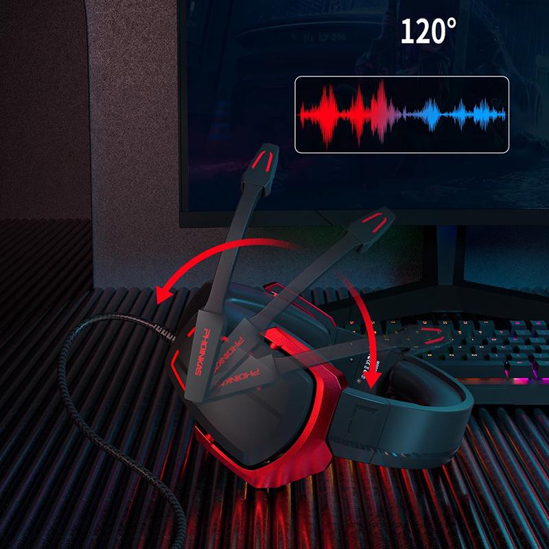 Наушники геймерские Kotion Each H-6 с поддержкой объемного звука 7,1 Черно-красный (2374) - фото 3 Наушники геймерские Kotion Each H-6 с поддержкой объемного звука 7,1 Черно-красный (2374) - фото 3
