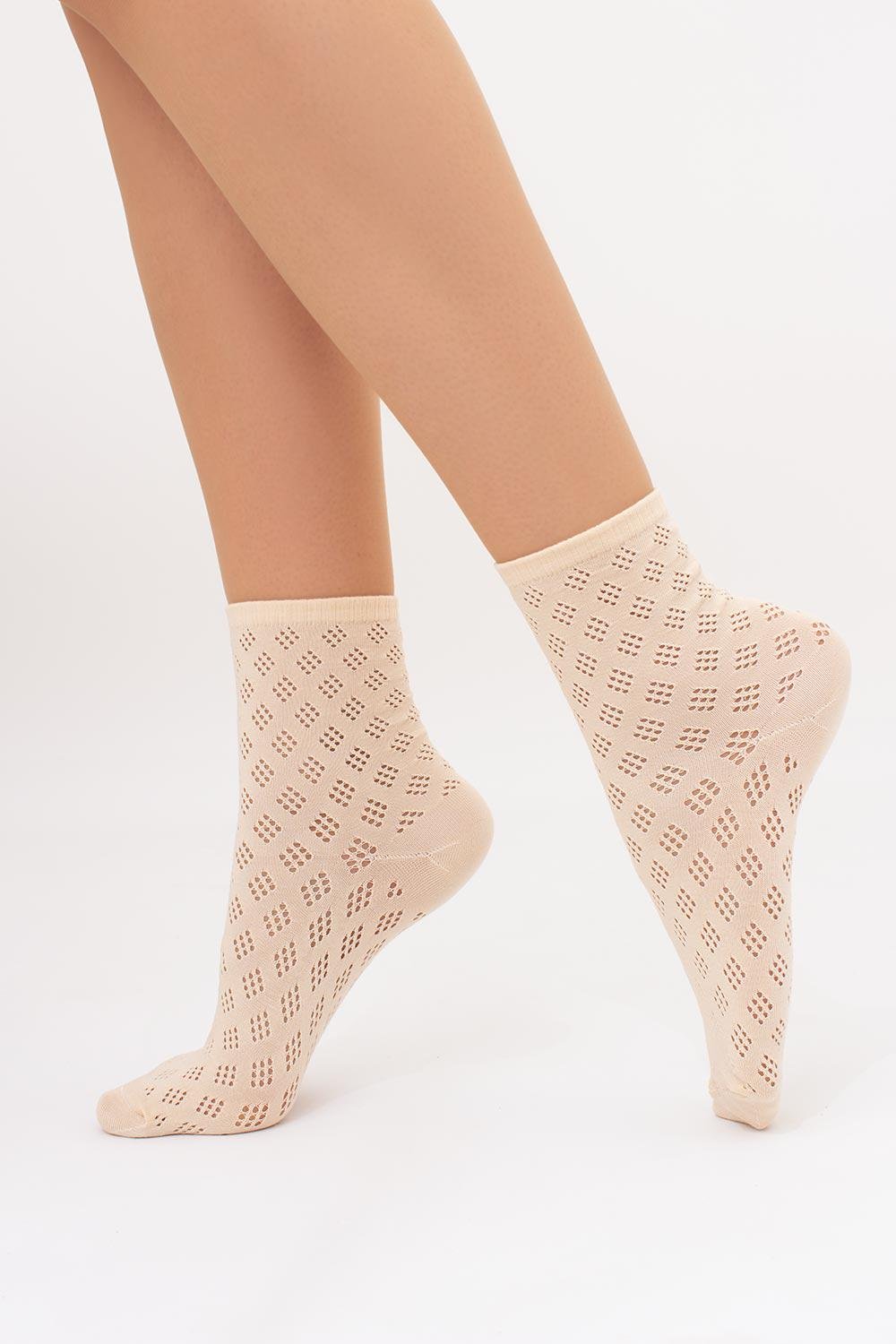 Шкарпетки жіночі із сітчастим плетінням Giulia WS3 AIR 001 V1 р. 36/40 Beige (30668162)