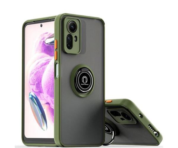 Чехол-накладка TPU Color Matte Ring для Xiaomi Redmi Note 12s Оливковый