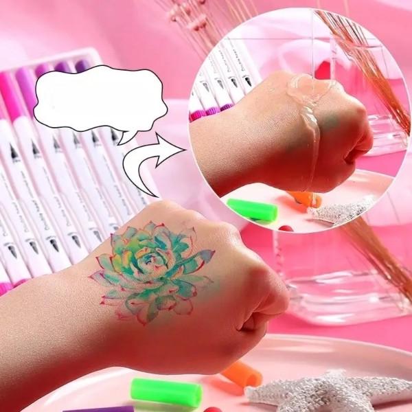 Набір маркерів-лайнерів та маркерів-кистей Worison на водній основі 60 шт. (23266402) - фото 5 Набір маркерів-лайнерів та маркерів-кистей Worison на водній основі 60 шт. (23266402) - фото 5