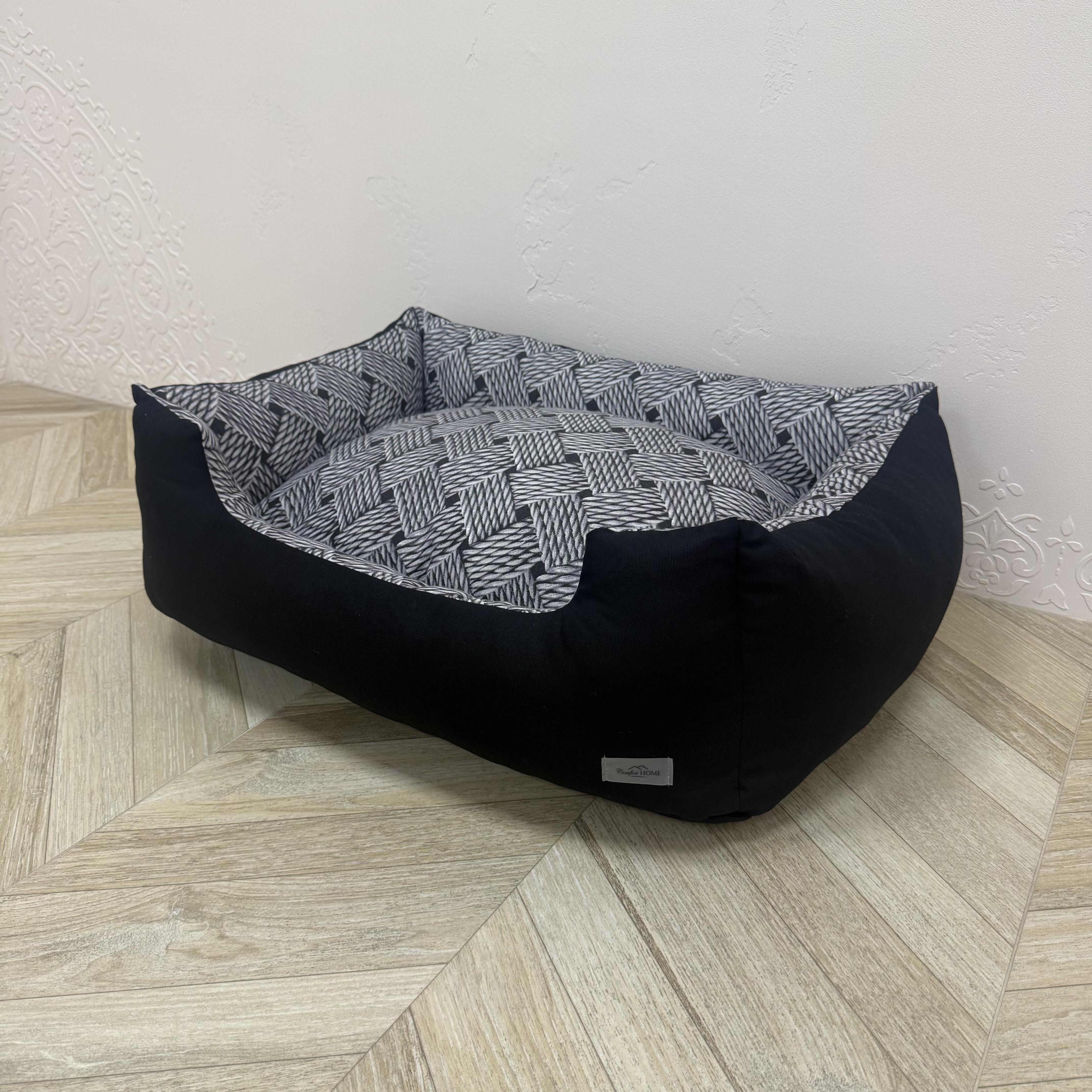 Лежак для котов и собак Comfort Home Rope панама 70х50 см Grey (5054404)
