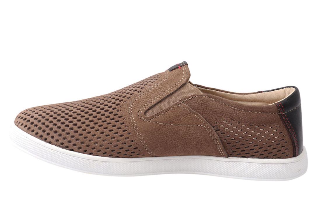 Мокасины мужские Maxus shoes из кожи-нубука на низком ходу р. 41 Визон (42-20/21LTCP) - фото 2