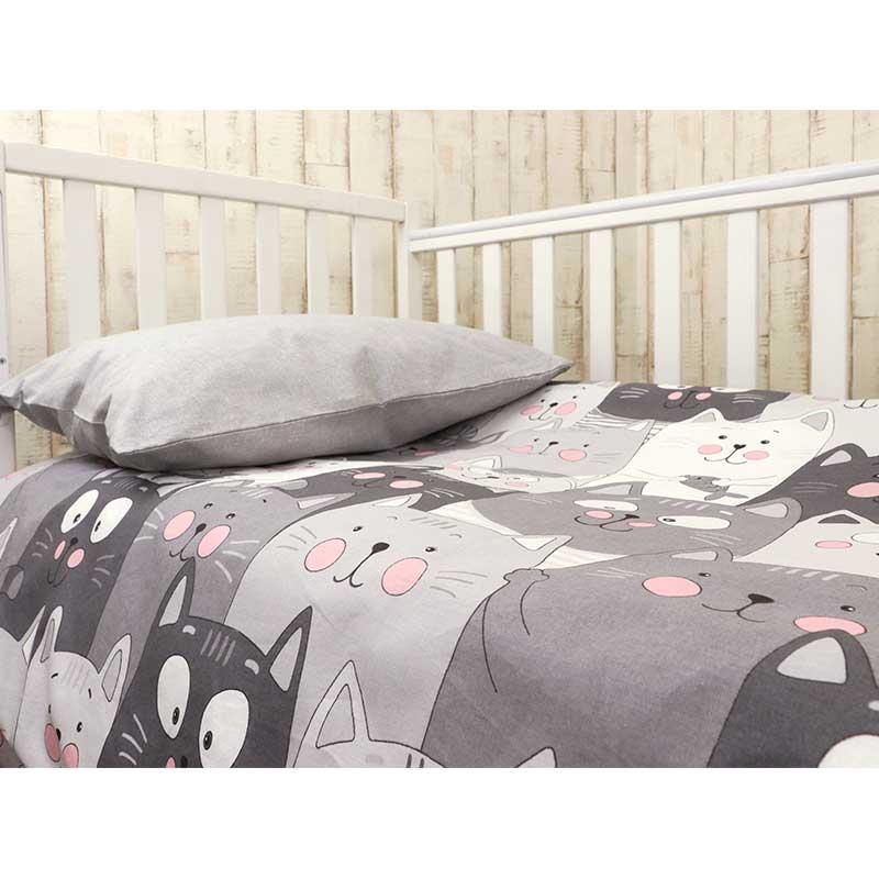 Постельное белье детское в кроватку Руно бязь Младенец Grey Cat Серый (21427) - фото 3 Постельное белье детское в кроватку Руно бязь Младенец Grey Cat Серый (21427) - фото 3