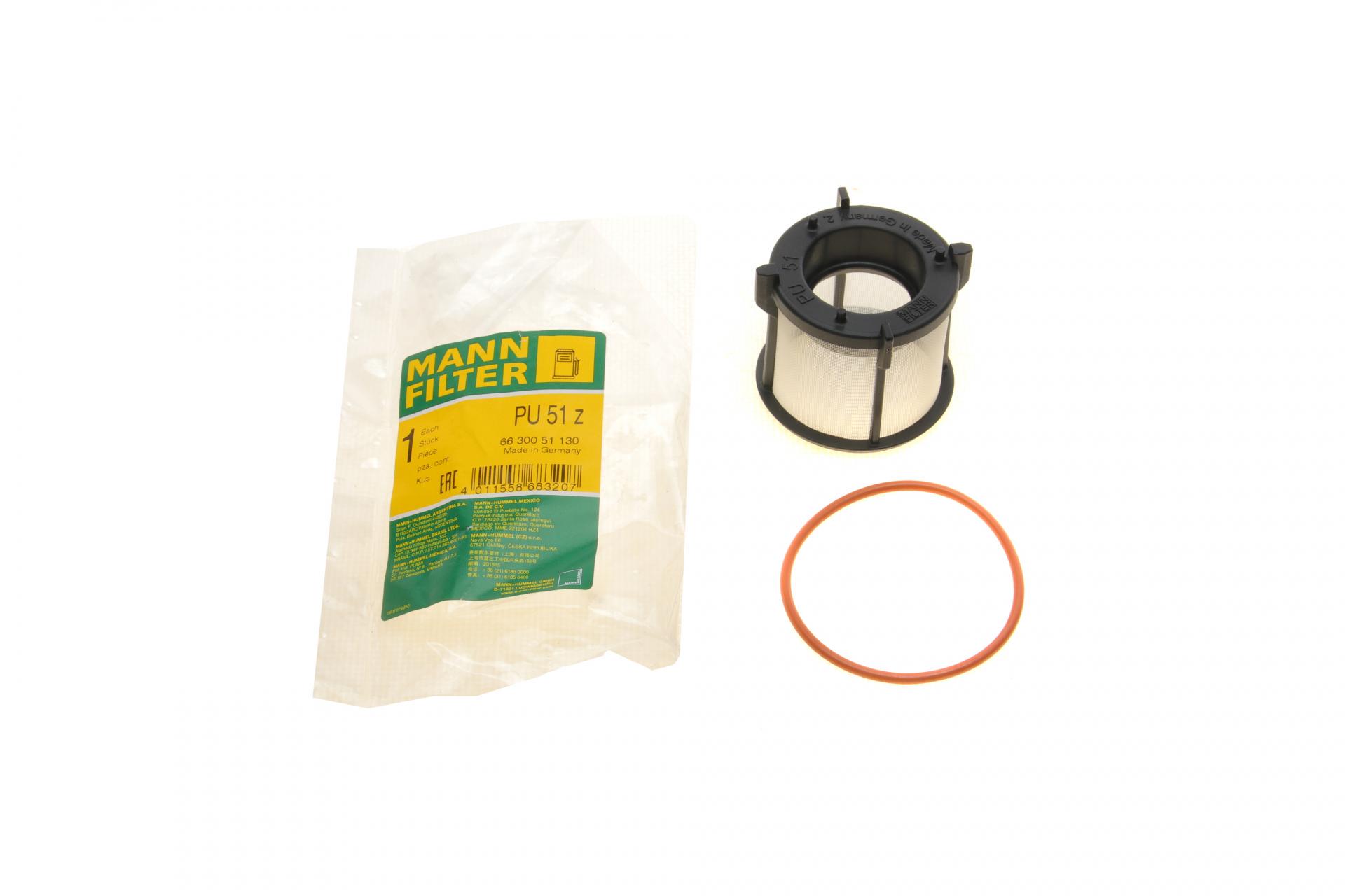 Фильтр топливный Mann-Filter для MB Atego 98-/Axor 02-/Actros 96-/Man TGS/TGX 6,4D-16,0D 07- (PU 51 Z)