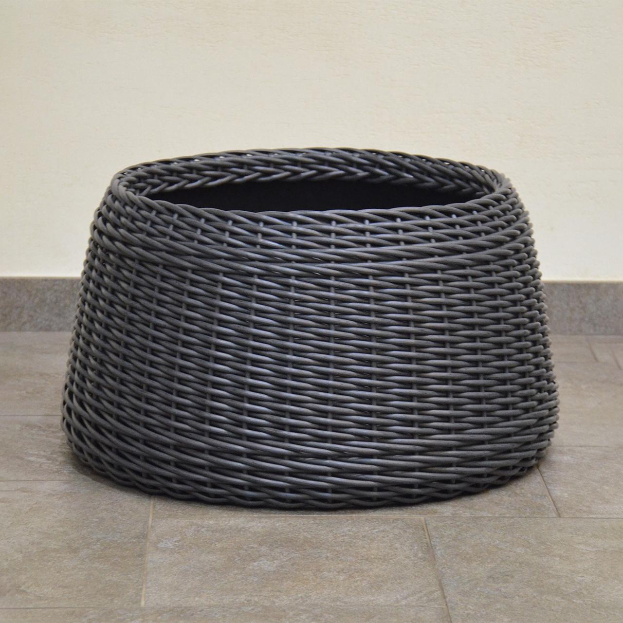 Подставка-юбка под елку плетеная из искусственного ротанга/ручной работы M Графитовый (23115858) - фото 4