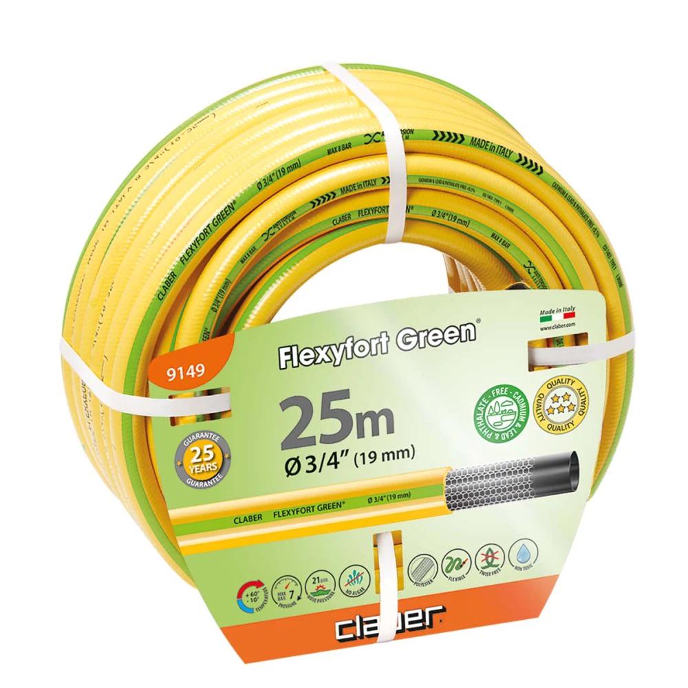 Шланг садовый для полива Claber Flexyfort Green 9149 25 м 3/4" 3 слоя