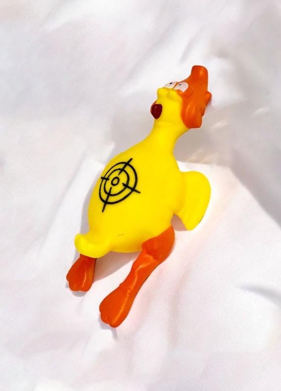 Игрушка резиновая Idea утка для домашних животных со звуком при нажатии 24х12х6 см Желтый (658SP)