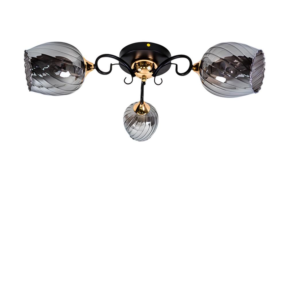 Люстра стельова Lighthouse SRS-19430/3 Чорний/Золотий
