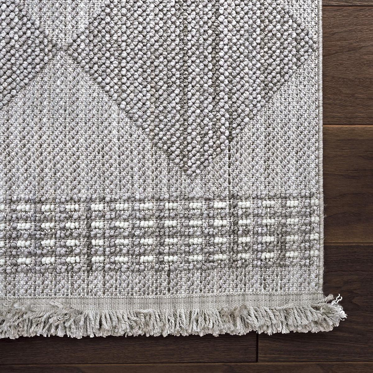 Ковер безворсовый Agra EO61A 160x230 см Light Grey/White (94891623) - фото 4