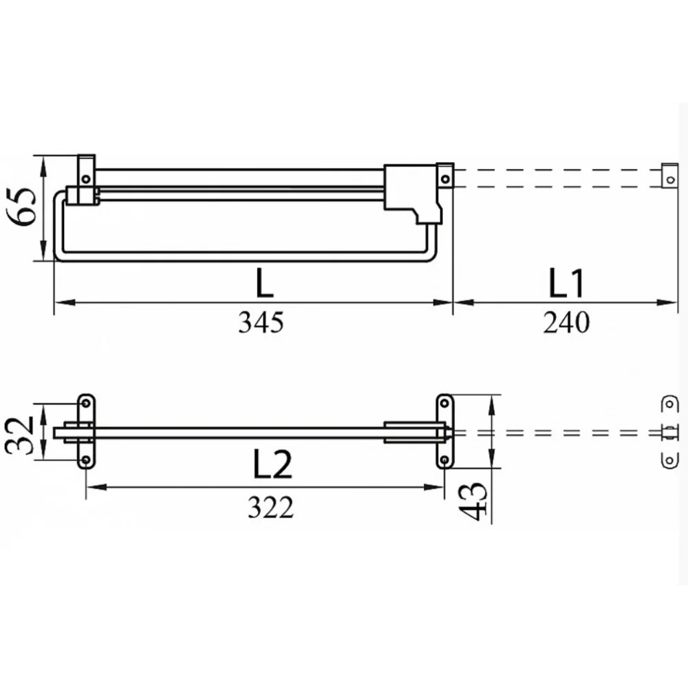 Мікроліфт висувний для гардеробних шаф Sigma 350 мм металевий (PV1132) - фото 3 Мікроліфт висувний для гардеробних шаф Sigma 350 мм металевий (PV1132) - фото 3
