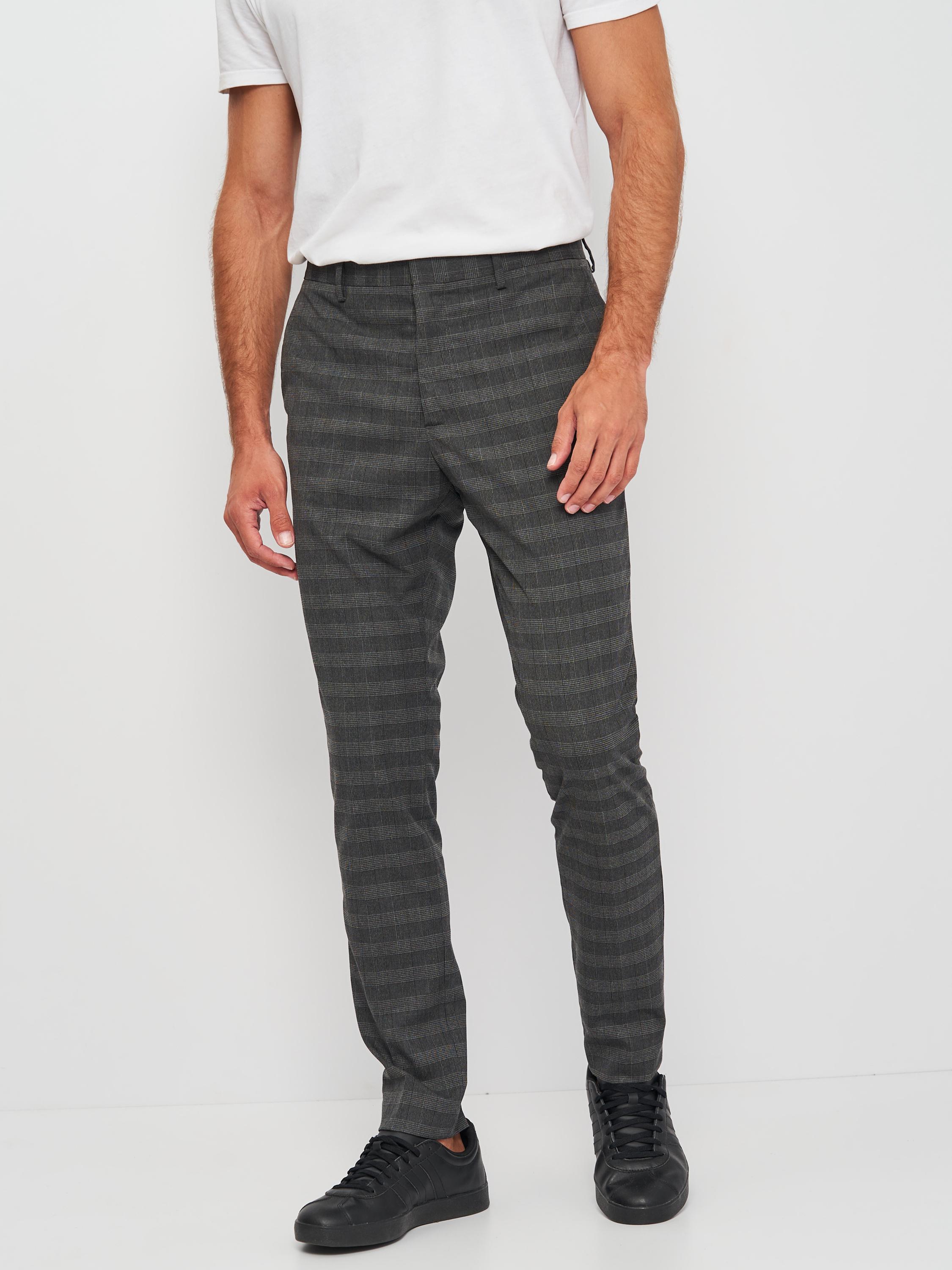 Брюки H&M Клетка р. 52 Темно-серый (22057140290)