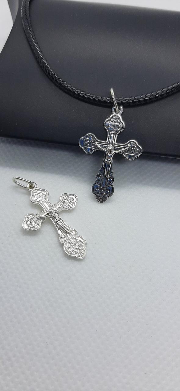 Срібний хрестик 925 проби православний (2826849461) - фото 4 Срібний хрестик 925 проби православний (2826849461) - фото 4