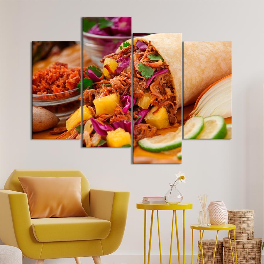 Настенний декор Мексиканский буррито с мясом и ананасом 89x56 см (A460-4)