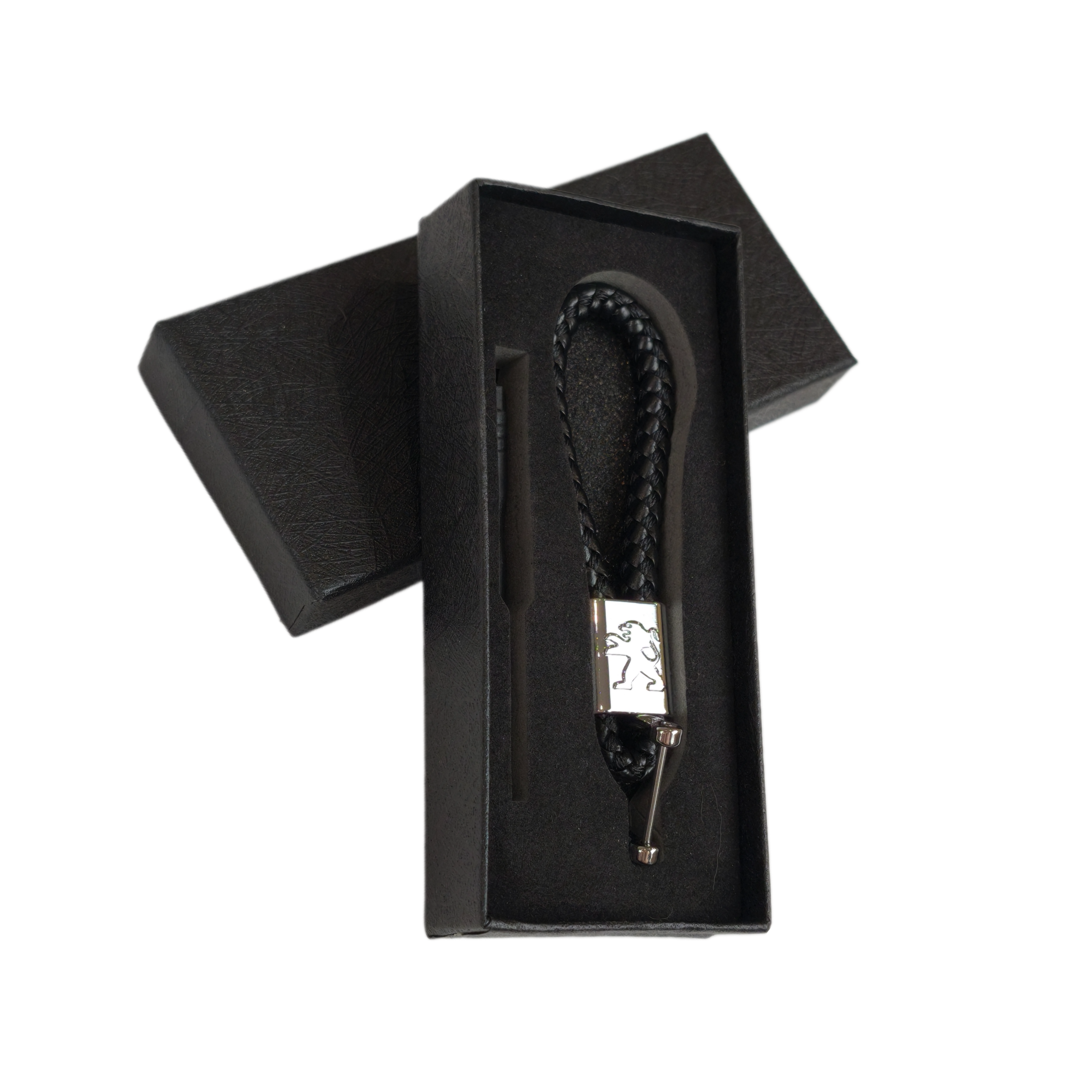 Автомобильный брелок для ключей Peugeot подвесной с лого на ключе в подарочной коробочке (R9196) Автомобильный брелок для ключей Peugeot подвесной с лого на ключе в подарочной коробочке (R9196)