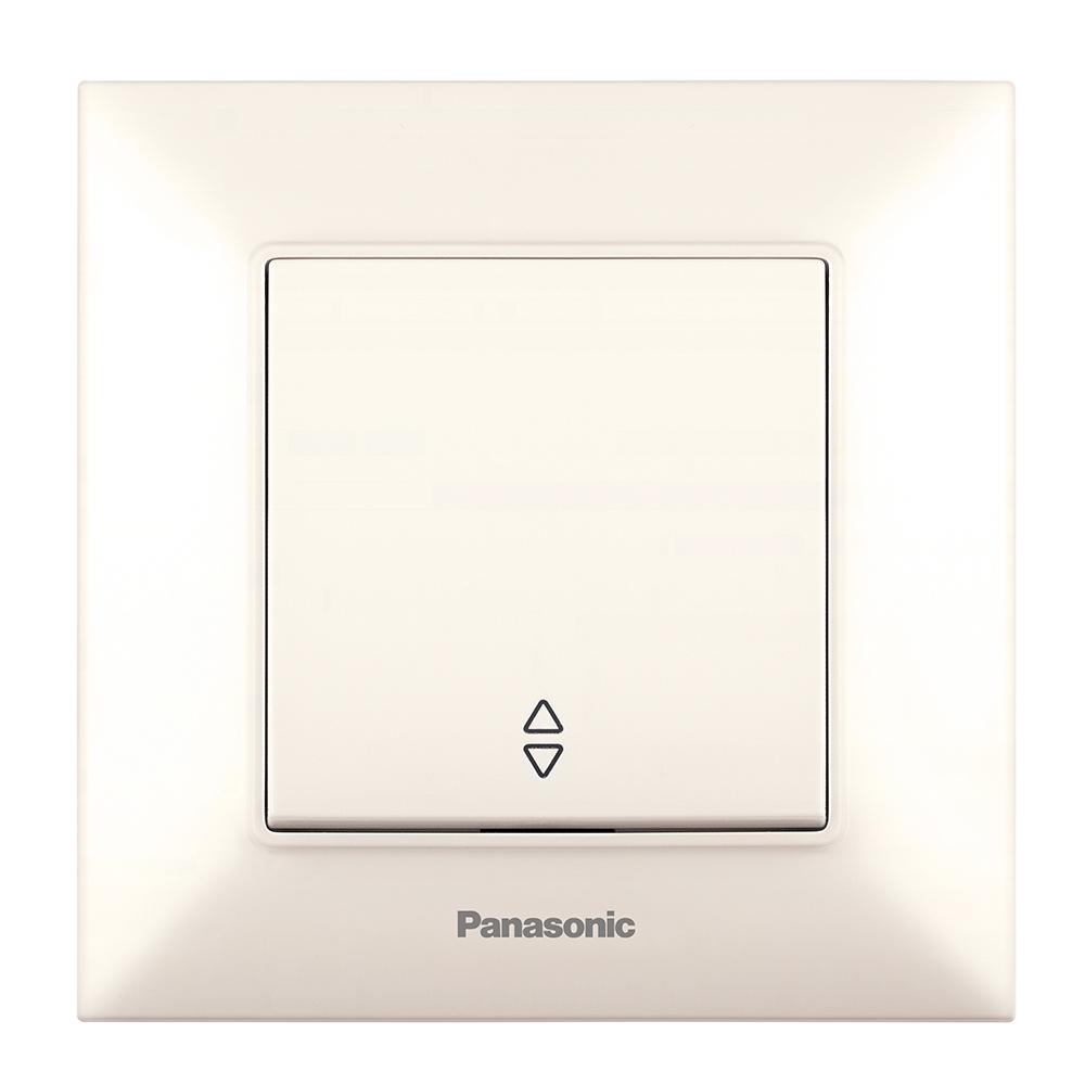 Выключатель Panasonic Arkedia Slim одноклавишный проходной Кремовый (22862)