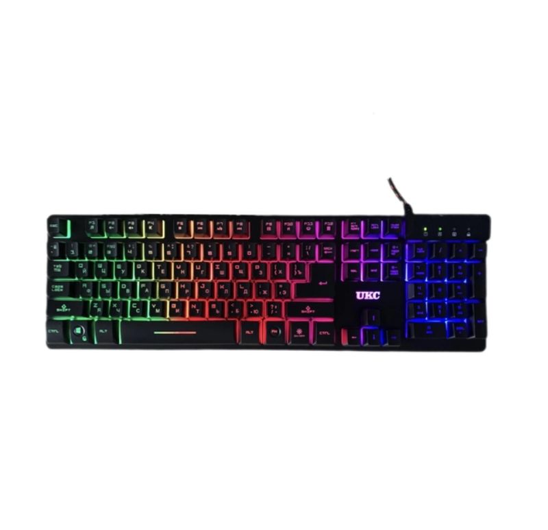 Клавиатура Keyboard UKC ZYG 800 с подсветкой Черный (НФ-00007553) - фото 5