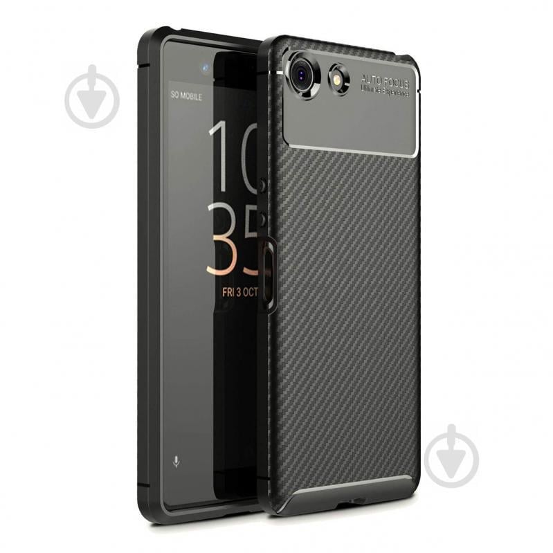 Чехол Carbon Case Sony Xperia Ace Черный (hub_ztoq99422)