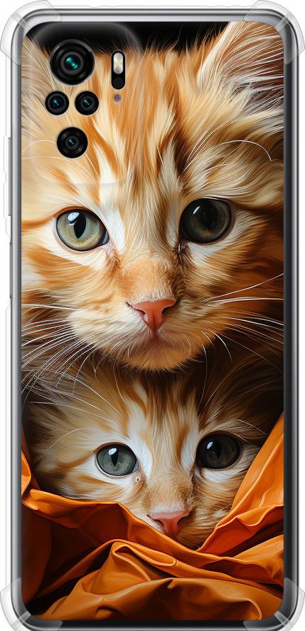 Чехол на Xiaomi Redmi Note 10 Котики 2 (5664sp-2277-42517)