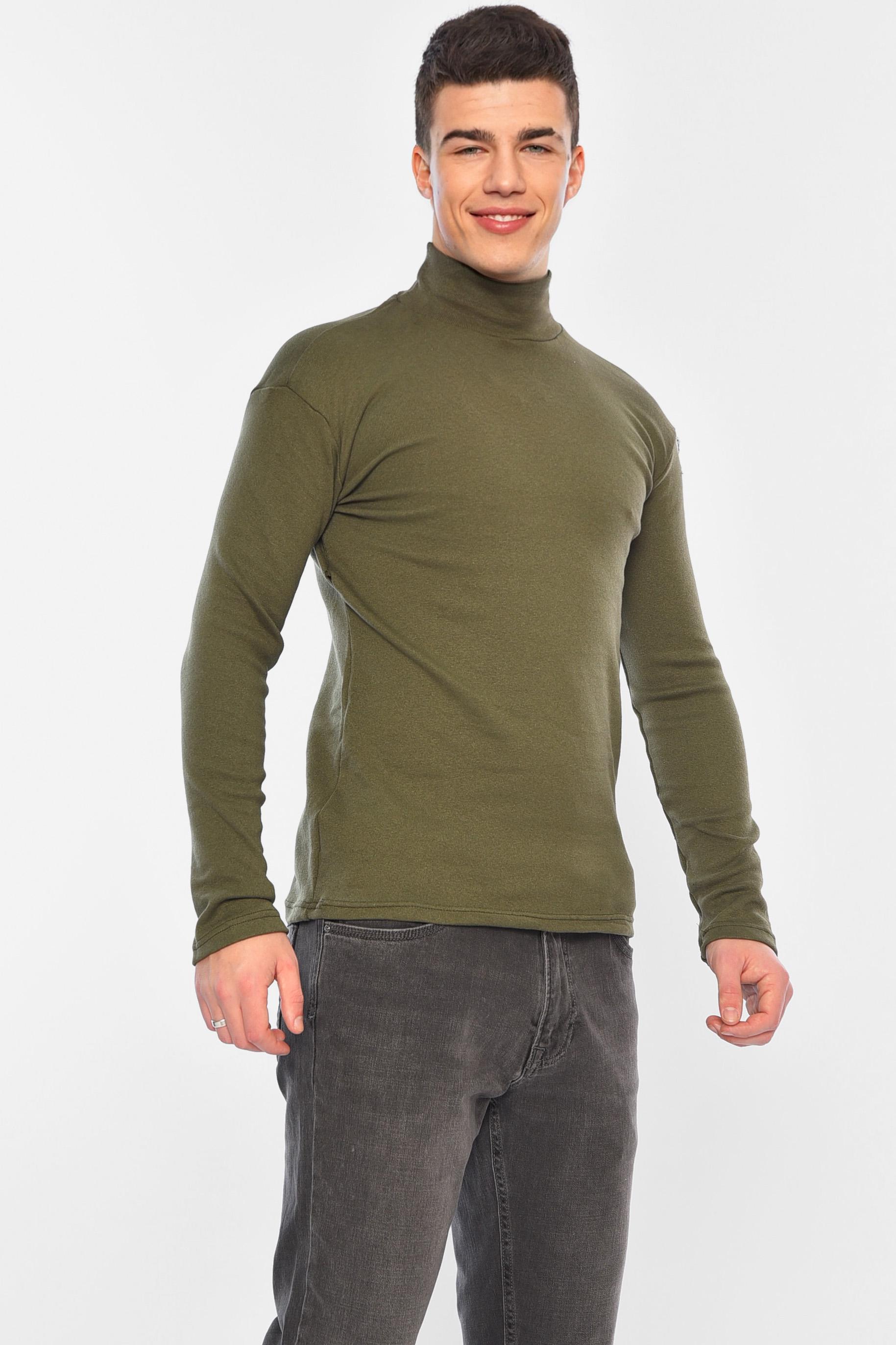 Гольф чоловічий на флісі L Темно-зелений (166676) - фото 2