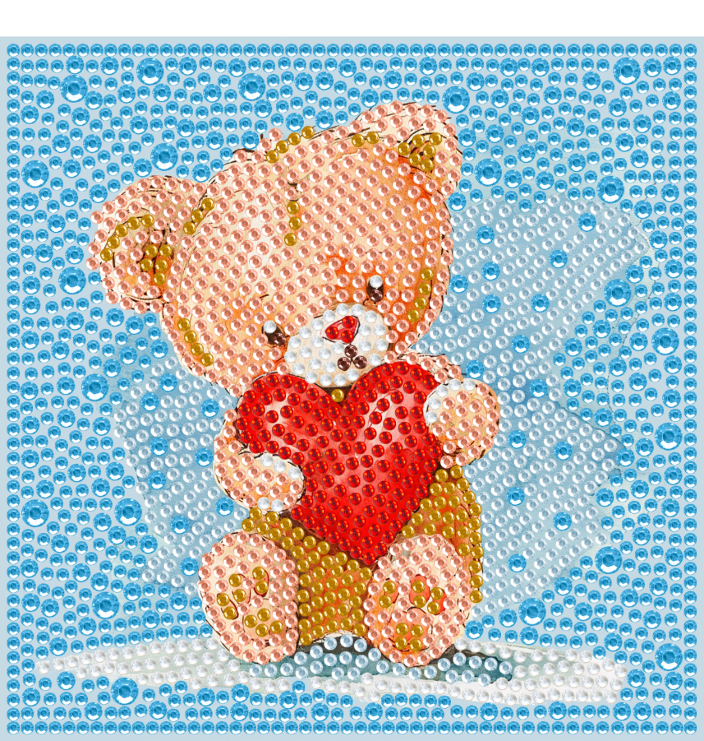 Алмазная картина-раскраска Brushme Мишка Тедди 15x15 см (DM5003)