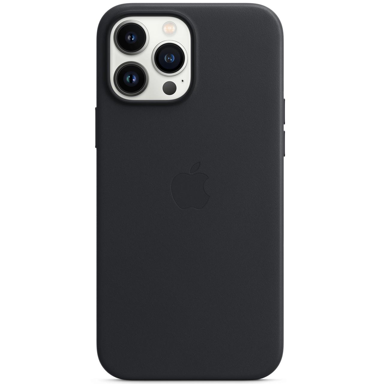 Кожанный чехол-накладка Apple Leather Case with MagSafe for iPhone 13 Pro, Midnight (HC)