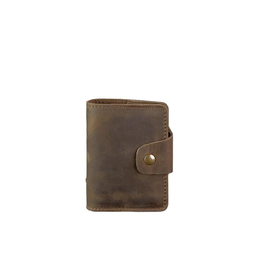 Кард-кейс кожаный 7.1 Книжечка Темно-коричневый (A-026442)