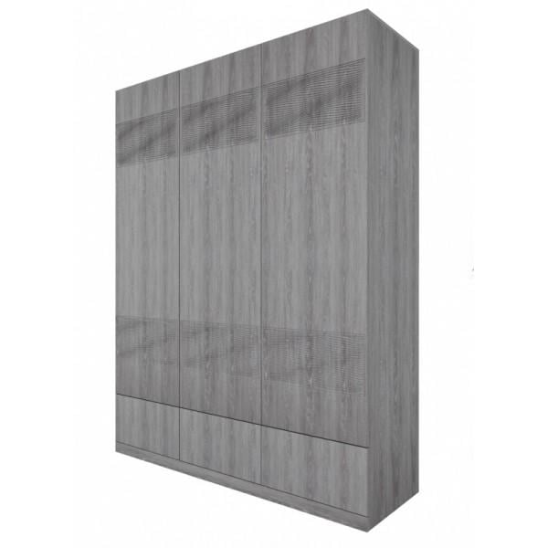 Шафа розпашна для дому Неман Марсель з ДСП та МДФ 1651x520x2100 мм Дуб грей (40116)