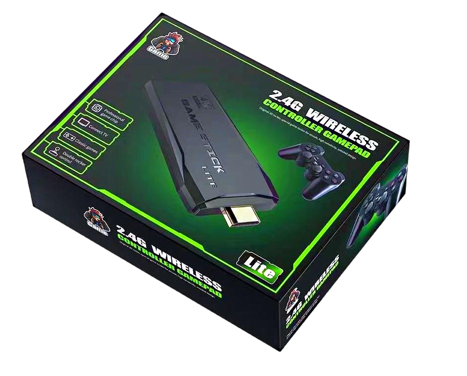 Игровая консоль HDMI Game Stick Lite M8 64 Gb 4K Ultra HD с беспроводными джойстиками 10000 игр
