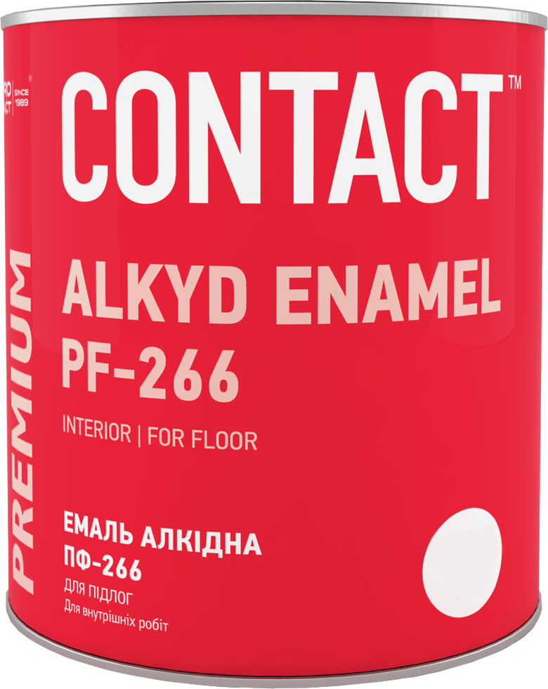 Эмаль для пола Днепр-контакт ПФ-266 2,8 кг Красно-коричневый (2459614606)