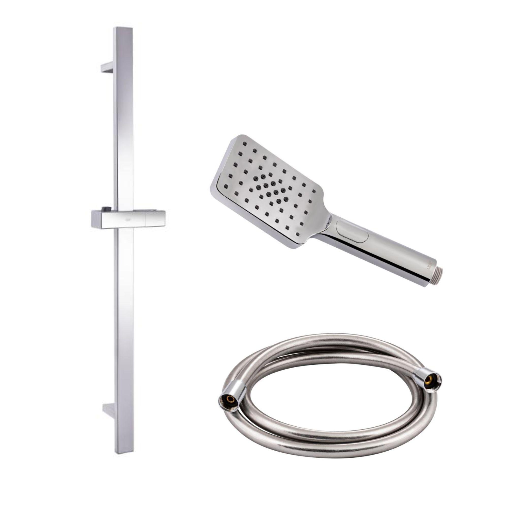 Набор душевого гарнитура Q-tap 3в1 QTRUCA121N3KCC/QTLEP82103NC/QTHADPVC160C Хром