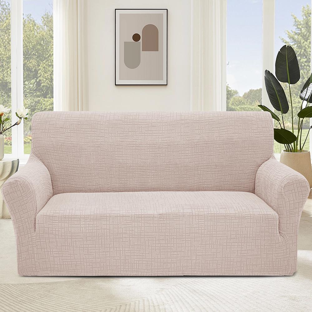 Чехол на диван 3-местный Love You Mono Line Fleece Светло-серый (81207)