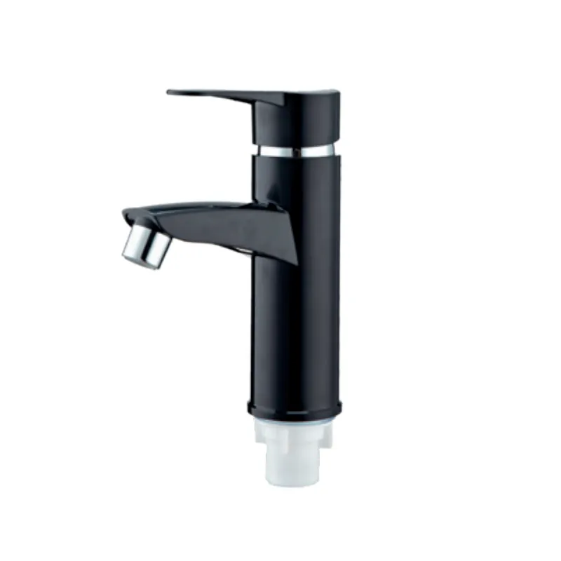 Змішувач для умивальника PLAMIX Sergio-001 з підведенням Black (PM0643)