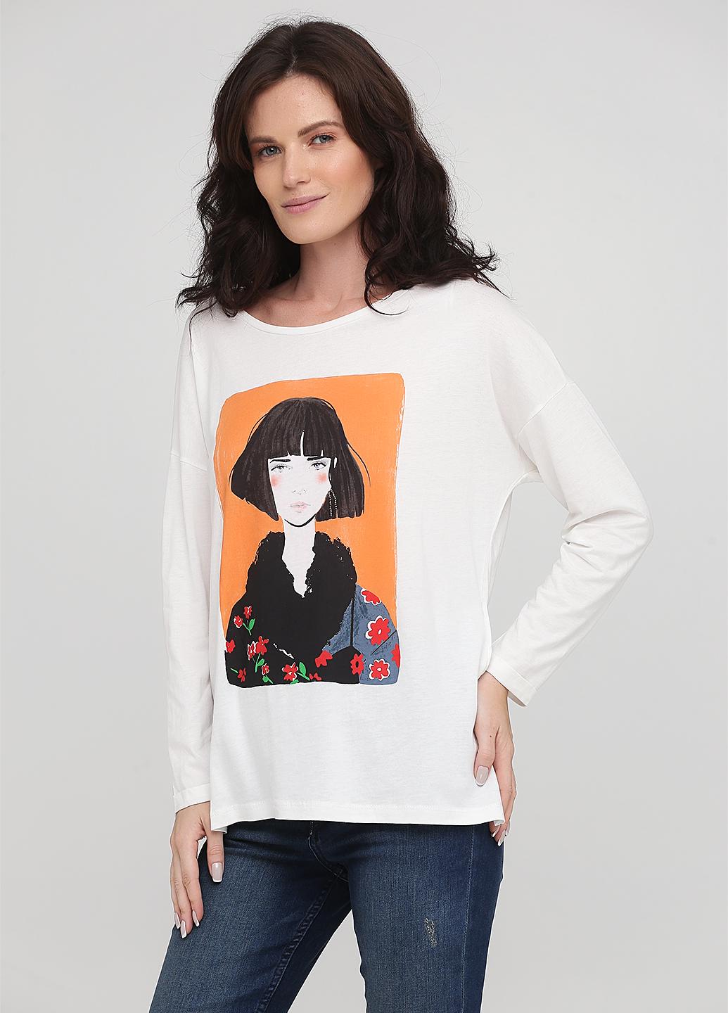 Лонгслив женский C&A М Молочный (2057795b35)