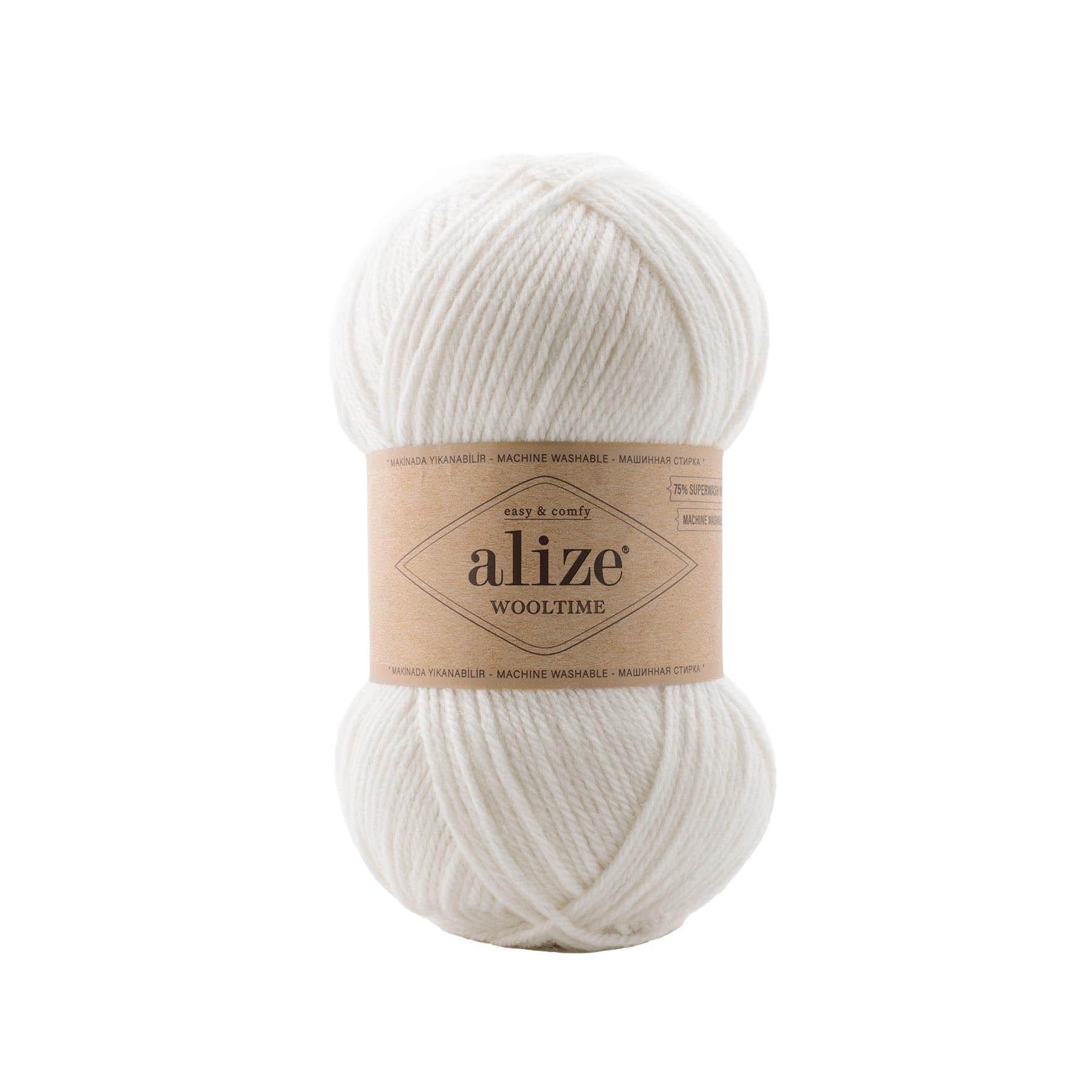 Пряжа Alize Wooltime 55 Белый (5800)