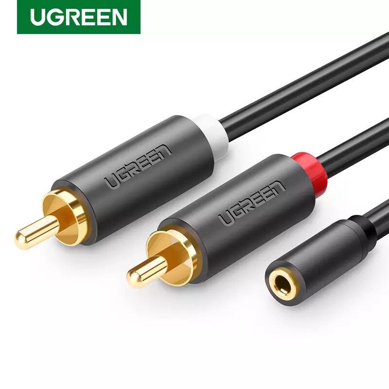 Аудиокабель UGREEN AV102 2 RCA на 3,5 мм 25 см Черный (10561) - фото 10