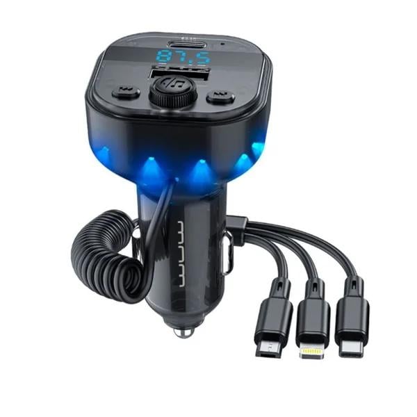 Автомобільний адаптер з FM-модулятором Wuw C219 Bluetooth 15W LED-дисплей 2xUSB Black (33726726) Автомобільний адаптер з FM-модулятором Wuw C219 Bluetooth 15W LED-дисплей 2xUSB Black (33726726)