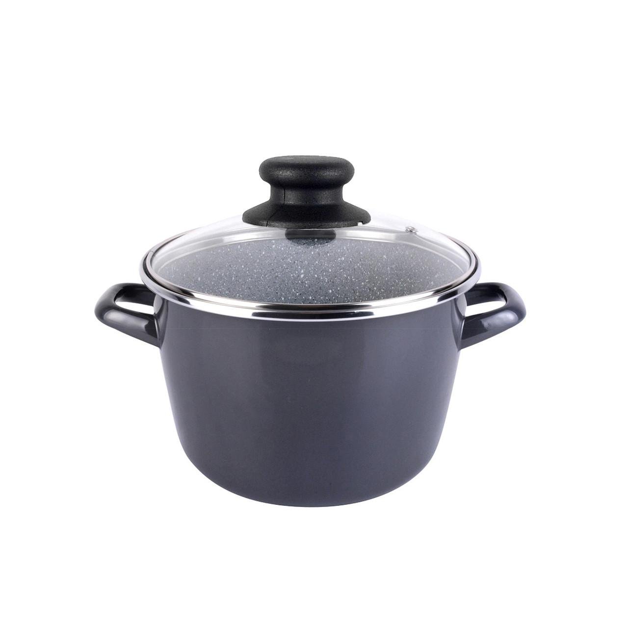 Кастрюля стальная Vitrinor Dolomiti эмалированная с крышкой 16 см 2 л (1105732)