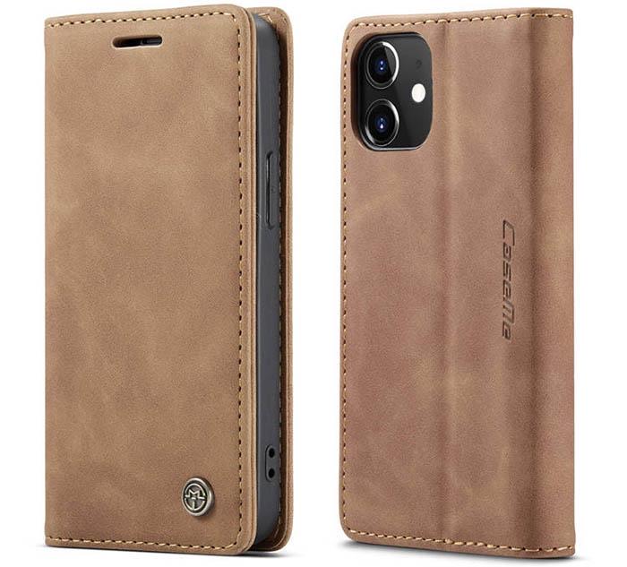 Чехол книжка с магнитом CaseMe на Apple iPhone 12 Brown (20826-30)