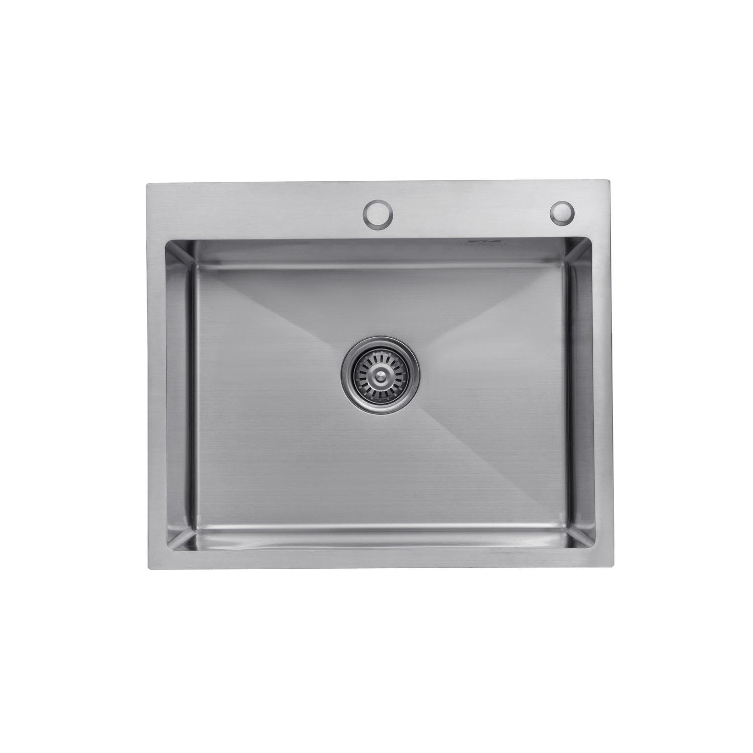 Мойка кухонная Kroner CV022802 из нержавеющей стали прямоугольная 600x500 мм 1 мм (25956663)