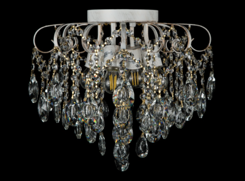 Хрустальная люстра L7540/4 WG Белый/Золото (AN000232)