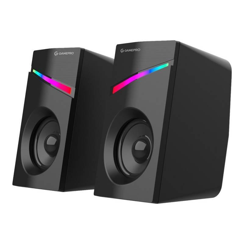 Акустическая система GamePro GS290 2.0 2х3 Вт c RGB подсветкой 3,5 мм Black (GS290)