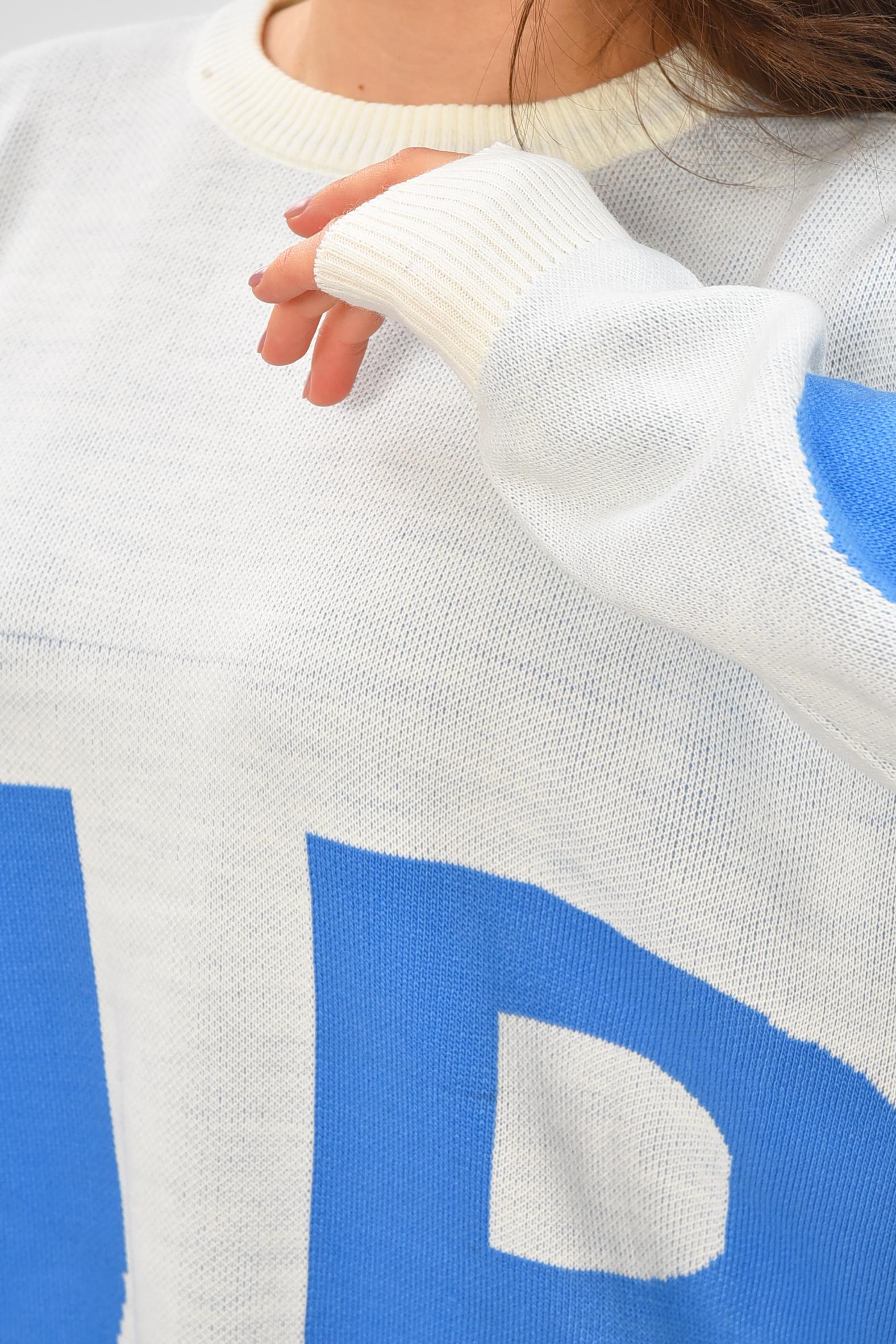 Свитер женский 207378 с принтом 2XL-3XL Белый (207378_!339303_50-52) - фото 4 Свитер женский 207378 с принтом 2XL-3XL Белый (207378_!339303_50-52) - фото 4