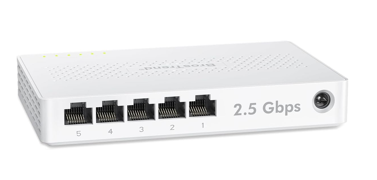 Коммутатор для ПК BrosTrend 5-портовый 2.5Gb Ethernet Switch/Plug & Play NAS/Multi-Gigabit (2945440053)