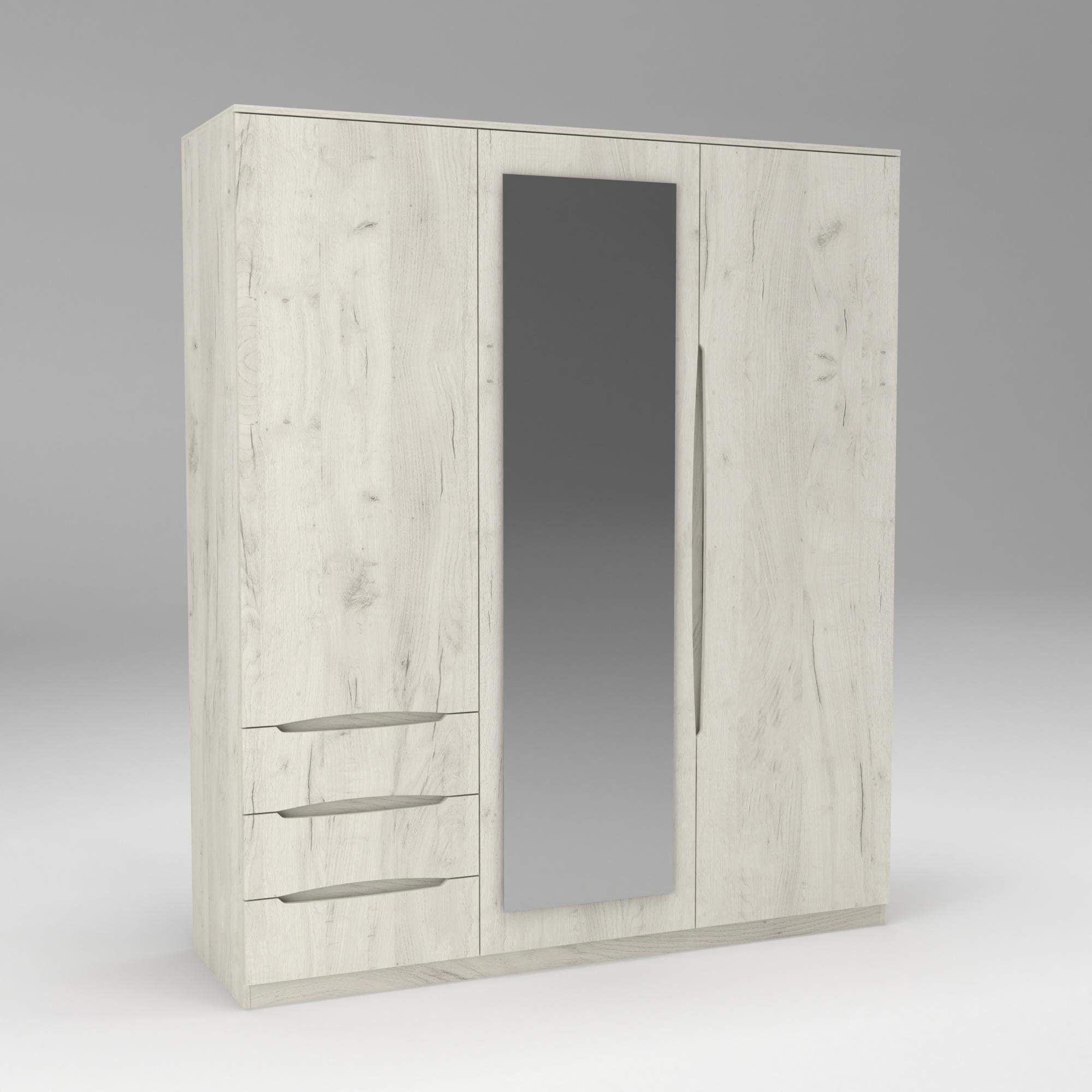 Шафа для одягу Дельта 2 1800х550х2100 мм Дуб Крафт/Білий (19098189)