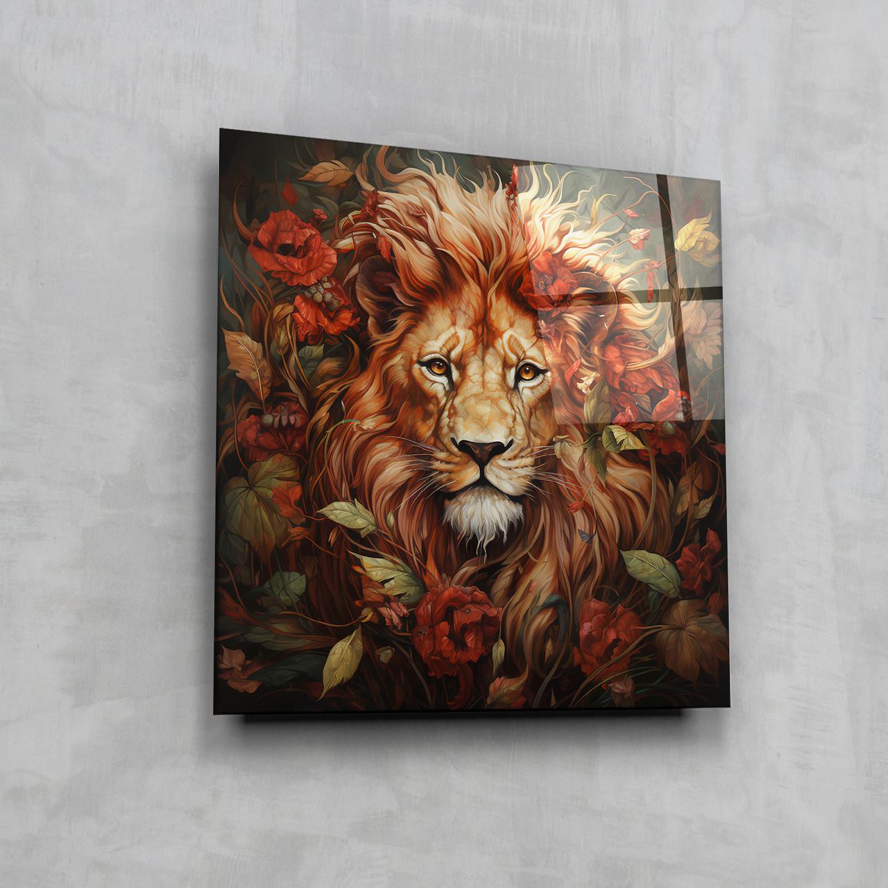 Картина на стекле NovellaPrint Король джунглей 90х90 см (482.3)