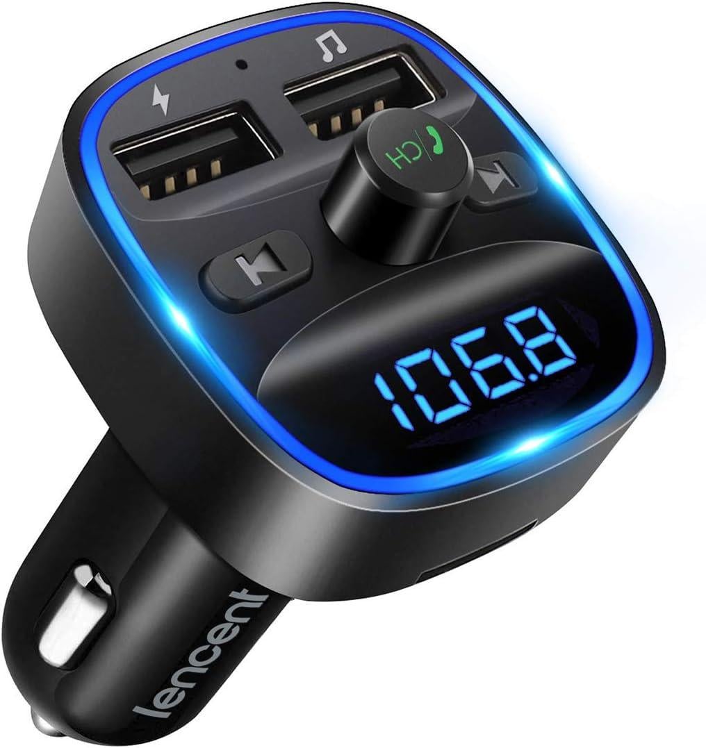 FM-трансмиттер автомобильный LENCENT T25 Bluetooth 5.0 USB зарядка MP3 плеер