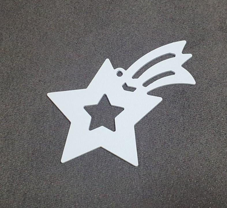 Підвіска новорічна Загадай бажання алюмінієва 8 см Білий Підвіска новорічна Загадай бажання алюмінієва 8 см Білий