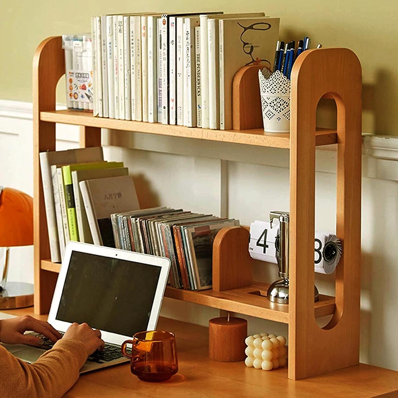 Полка-надстройка настольная из дерева Астон охра (АКД-010204)